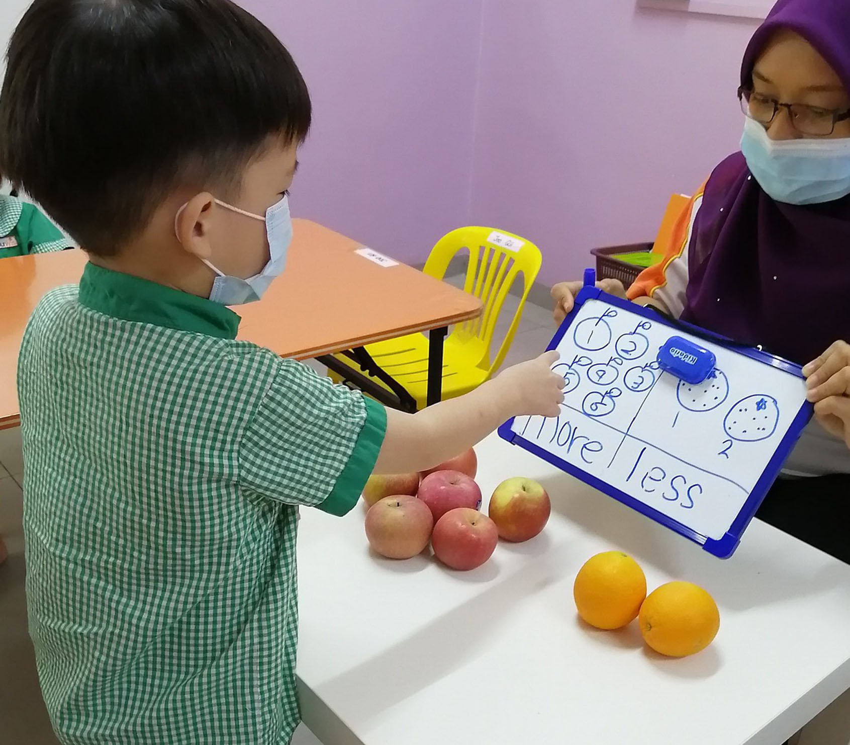 Child integrated learning at Eduwis, a well known preschool franchise in Malaysia